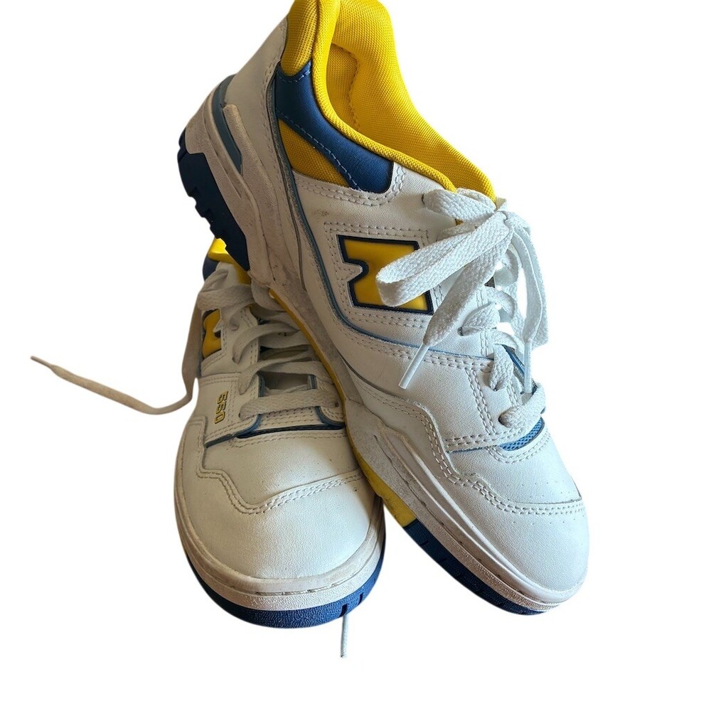 New Balance 550 Low Top Sneakers Honeycomb Heritage Blue Yellow - Picture 2 of 7